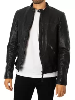 Image of Heritage Leather Sports Racer Jacket