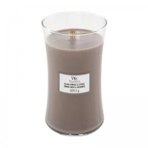 Image of WoodWick Black Amber & Citrus Large Candle 609.5g