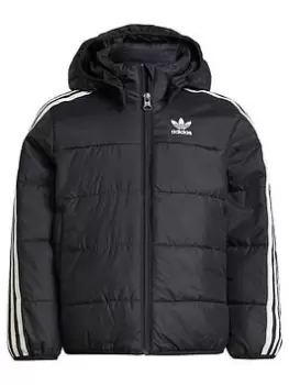 Image of adidas Originals Younger Kids Adicolor Padded Jacket - Black, Size 3-4 Years, Women