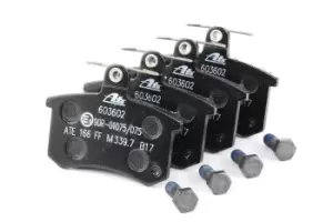 Image of ATE Brake pad set 13.0460-3602.2 Brake pads,Brake pad set, disc brake AUDI,A4 Limousine (8D2, B5),A4 Avant (8D5, B5),80 Limousine (8C2, B4)