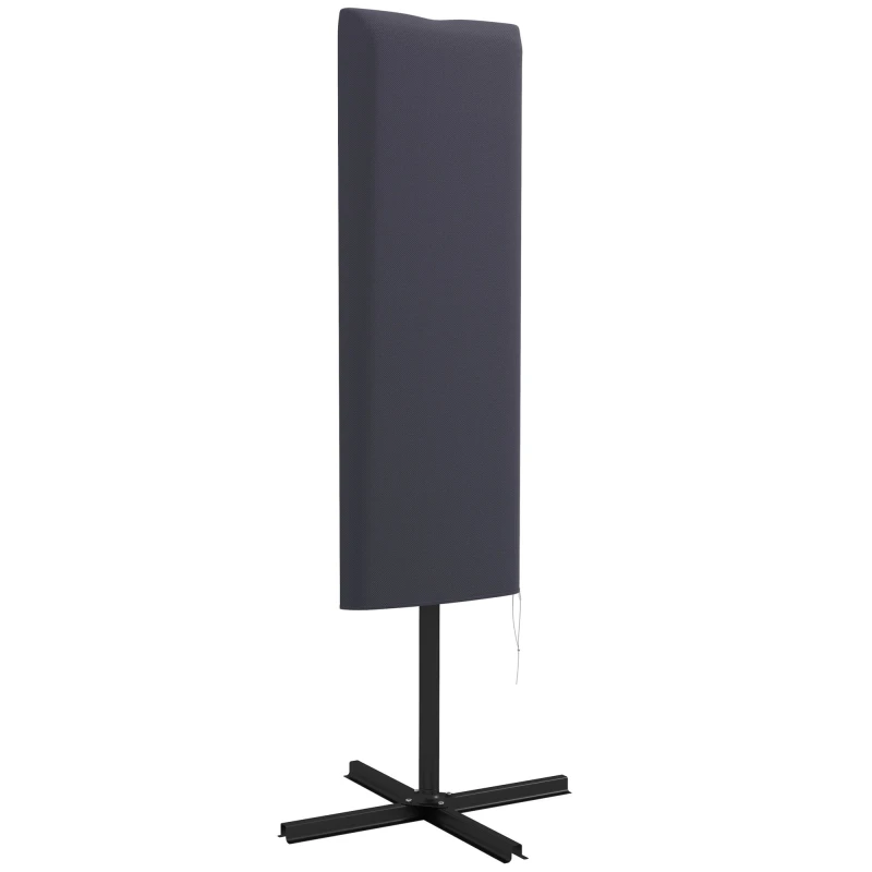 Image of Outsunny Outsunny Cantilever Umbrella Cover Outdoor Parasol UV Protector w/ Rod, Zipper - Dark Grey