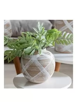 Image of Gallery Tasmin Vase Small Reative Brown/White