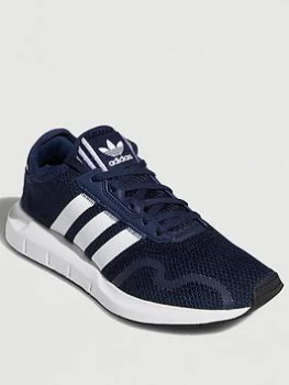 Image of adidas Originals Swift Run X Junior - Navy White, Navy/White, Size 5.5
