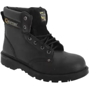 Image of Grafters - Mens Apprentice 6 Eye Safety Toe Cap Boots (15 uk) (Black) - Black