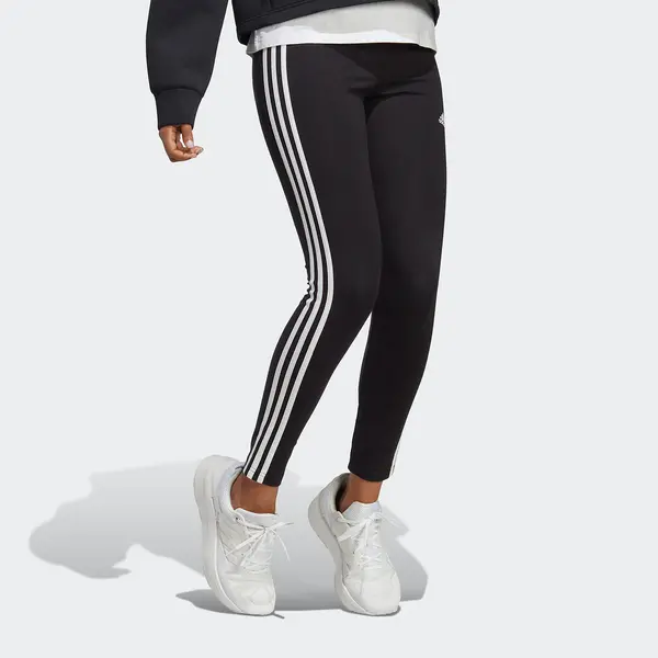 Image of Essentials 3-Stripes Leggings in Cotton with High Waist