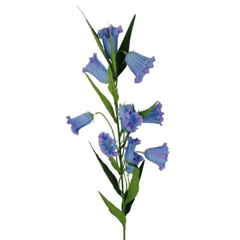 Image of Leaf 100cm Trumpet Artificial Flower Stem Blue