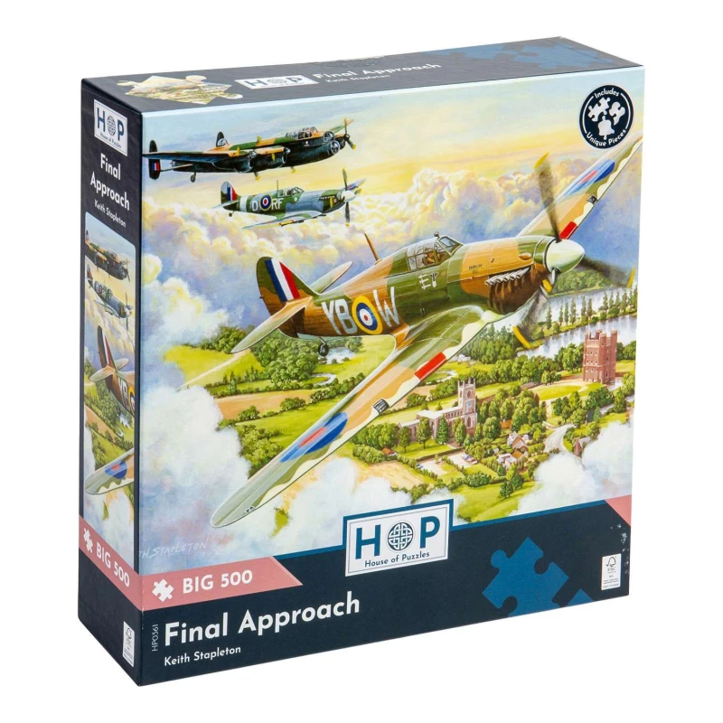 Image of The House Of Puzzles Final Approach, BIG 500 Piece Jigsaw Puzzle Multi unisex