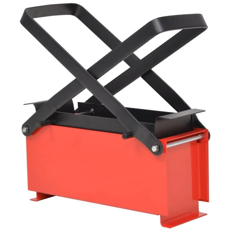 Image of VIDAXL Vidaxl - Paper Log Briquette Maker Steel 34x14x14cm Black and Red 8718475600398
