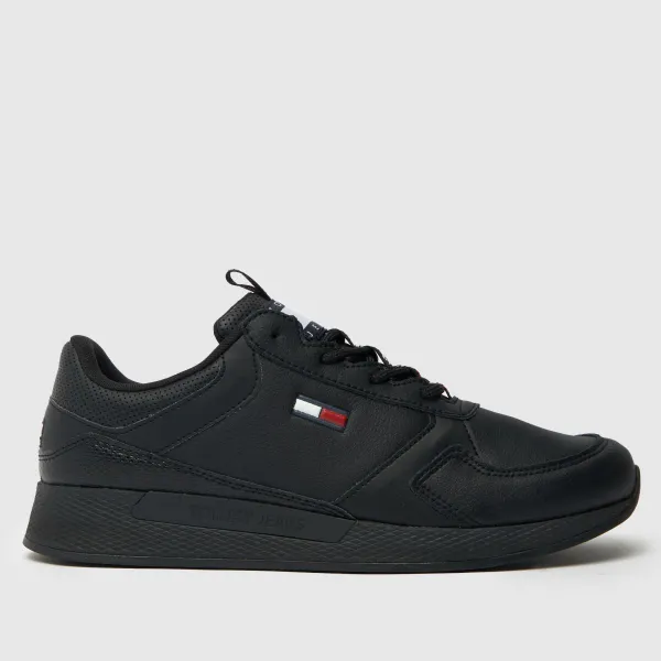 Image of Tommy Jeans flexi runner trainers in black