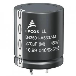 Image of Epcos B43501 C5107 M Electrolytic capacitor Snap in 10 mm 100 20 x L 30 mm x 25mm