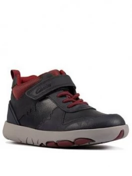 Image of Clarks Rex Park Kid Boot - Navy