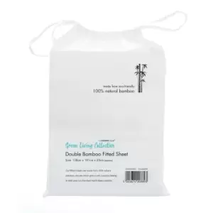 Image of Home & Living Bamboo Fitted Sheet (Single) (White)
