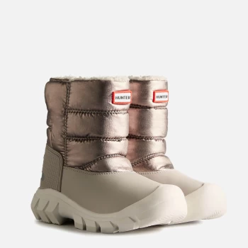 Image of Hunter Original Kids Snow Boots - Dark Silver / Hail Grey - 1 Kids