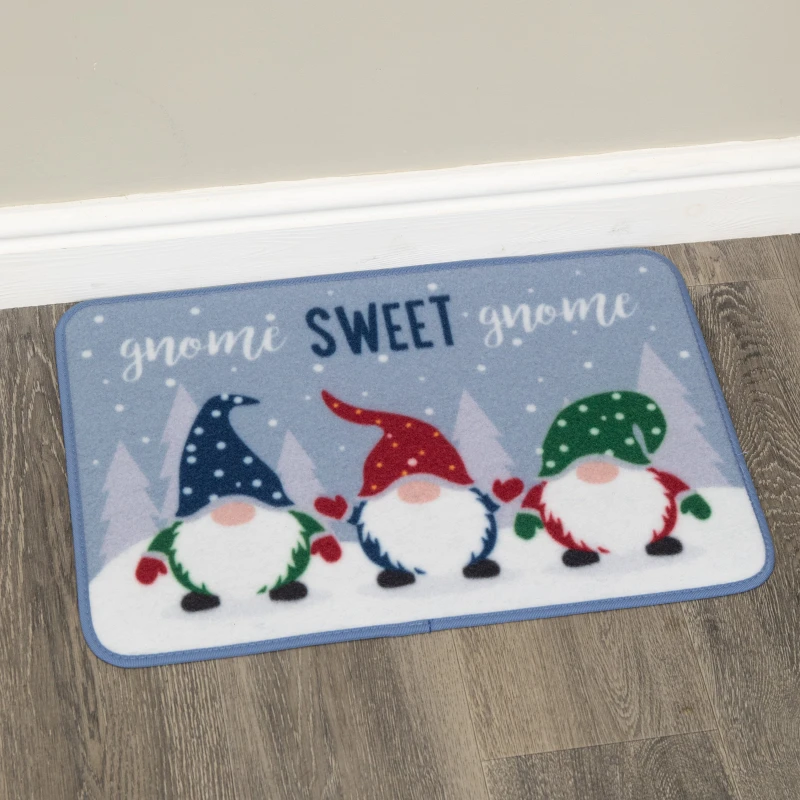 Image of 60cm x 40cm Gnome Sweet Gnome Fabric Christmas Doormat