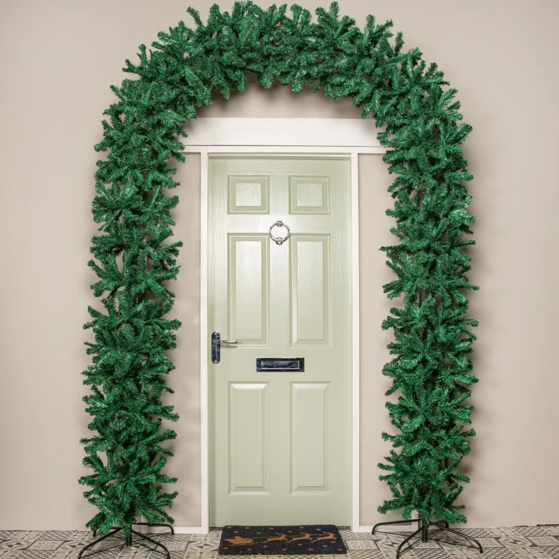 Image of 8ft (2.50m) Double Door Artificial Christmas Tree Arch in Green with 1296 Tips