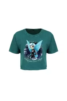 Image of Make Your Own Magic Juniper Acid Wash Oversized Crop Top