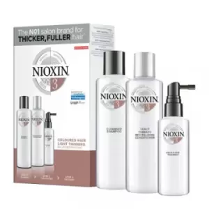 Image of Nioxin SYS3 Care System Trial Kit for Coloured Hair with Light Thinning Medium