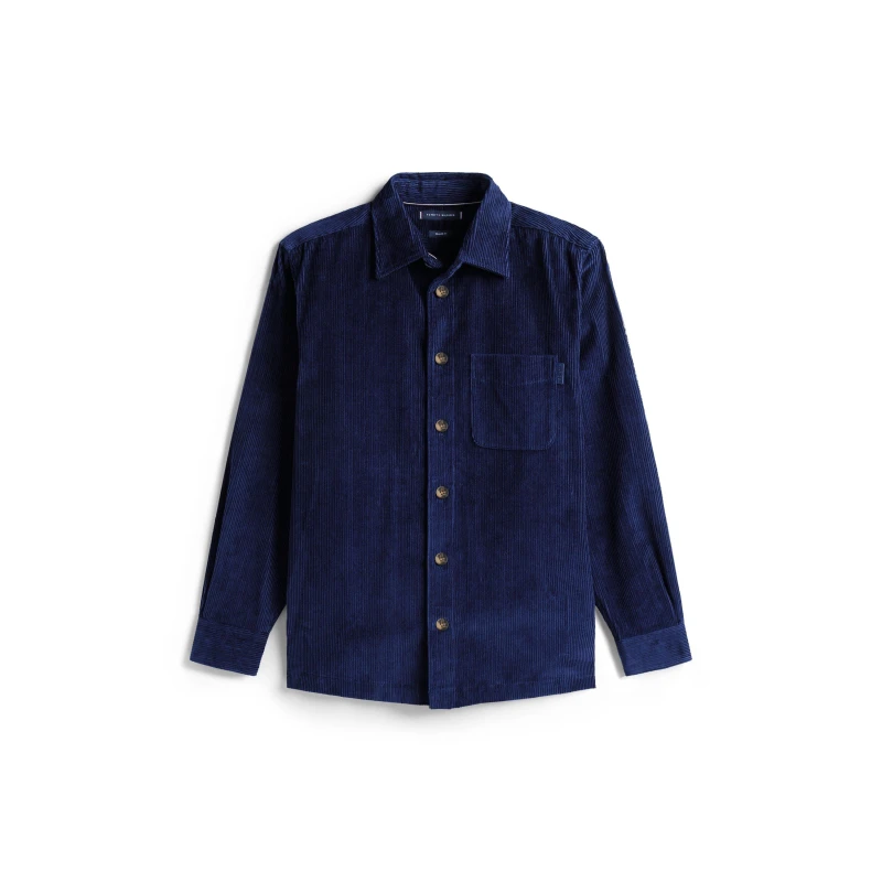 Image of Tommy Hilfiger Mens Cord Overshirt Navy BCL male S