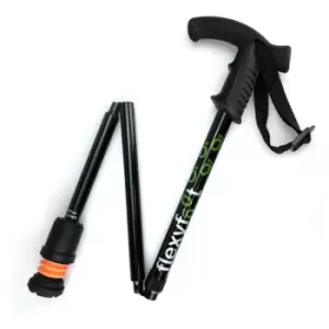 Image of Flexyfoot Premium Derby Handle Walking Stick - Black - Folding