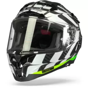 Image of LS2 FF327 Challenger Carbon Flames White Hivis Yellow M