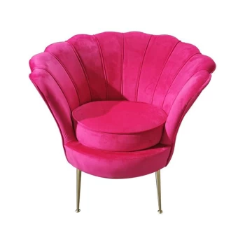 Image of Stanford Home Scallop Armchair 24 - Fuchsia