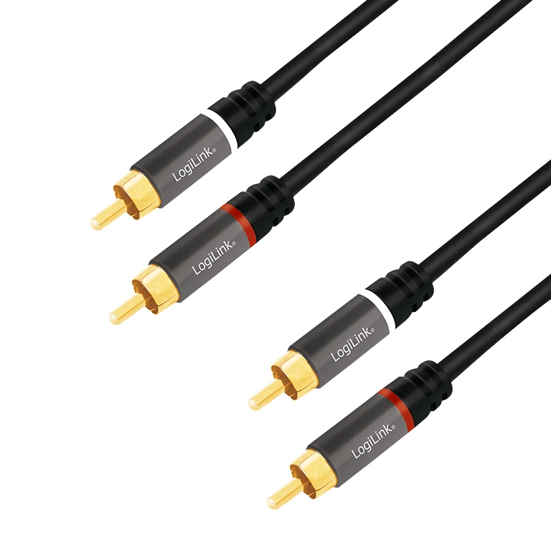 Image of LogiLink CA1203 audio cable 1.5 m 2 x RCA Black