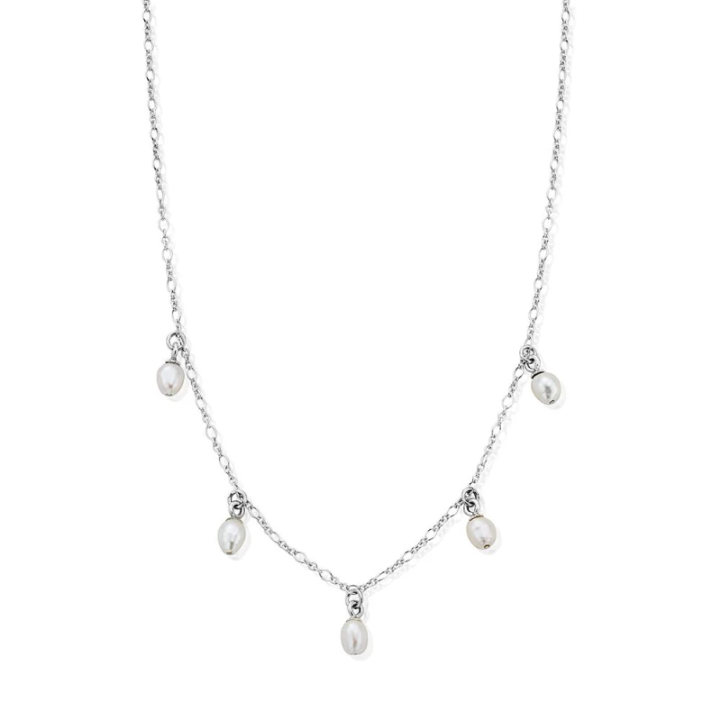 Image of ChloBo SNFRMULP Ethereal Multi Pearl Drop Necklace - 925 Jewellery