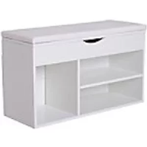 Image of HOMCOM Shoe Cabinet 837-005V01 Particle Board White 300 mm x 800 mm x 470 mm