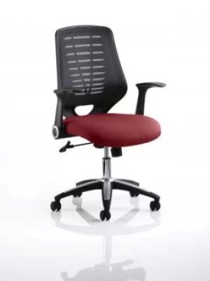 Image of Relay Task Operator Chair Bespoke Colour Black Back Ginseng Chilli