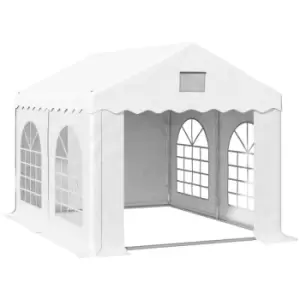 Image of Outsunny - 4 x 3m Patio Garden Party Canopy, bbq, Camping Gazebo Trent for Garden - White