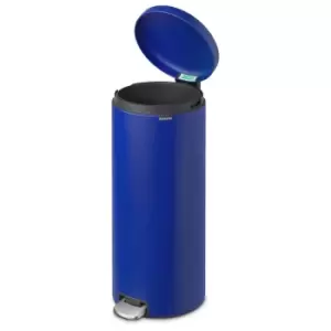 Image of Brabantia newIcon Pedal Bin 30 Litre Plastic Bucket Mineral Powerful Blue
