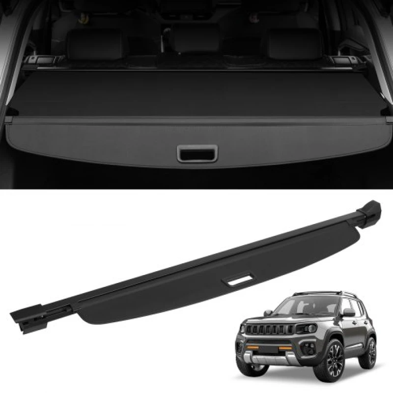 Image of VEVOR Vevor - Retractable Cargo Cover, Upgraded Waterproof Trunk Cover Security Shield Shade for Jeep Grand Cherokee 2 Row 2022-2024, uv Resistant Rea