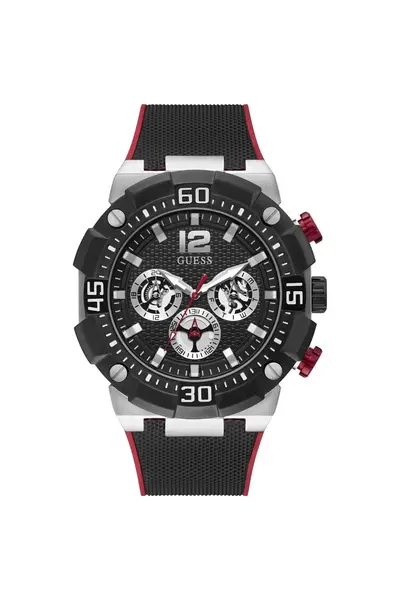 Image of Guess Navigator Stainless Steel Fashion Analogue Quartz Watch - Gw0264G1 Black