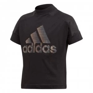 Image of adidas ID Holiday T Shirt Girls - Black