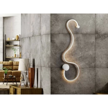 Image of Schuller Lighting - Schuller Grafos - Integrated LED Wall Light, Matt White