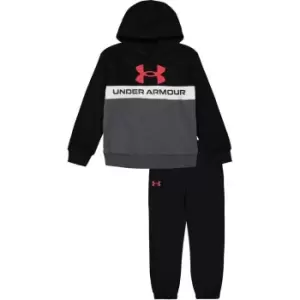 Image of Under Armour Hoodie and Jogging Bottoms Set Infants - Black