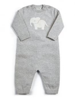 Image of Mamas & Papas Elephant Knitted Sleepsuit Baby Unisex