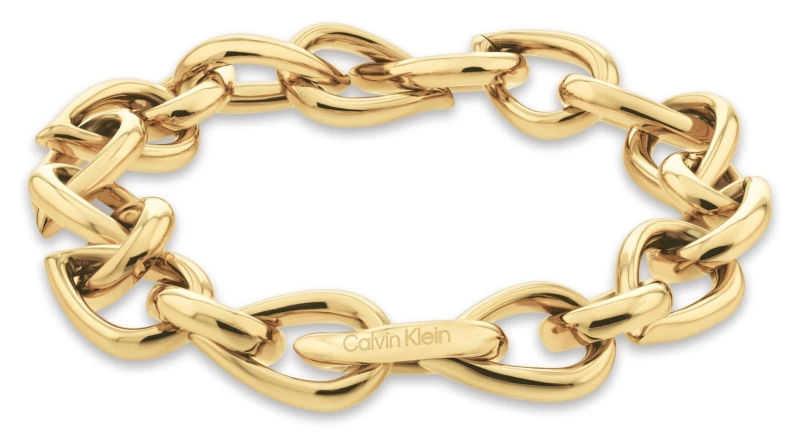 Image of Calvin Klein 35000915 Sculptured Drops Gold-Tone Chain Jewellery
