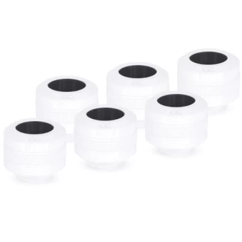 Image of Alphacool Eiszapfen PRO 13mm Hard Tube Compression White Fitting - Six Pack