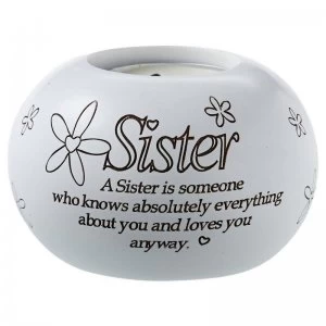 Image of Said With Sentiment Sister Tealight Candle Holder