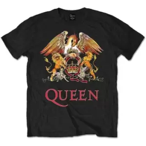 Image of Queen - Classic Crest Unisex XX-Large T-Shirt - Black