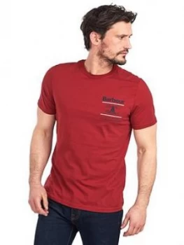 Image of Barbour Reed T-Shirt - Red, Size L, Men