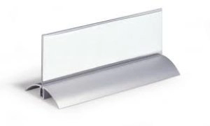 Image of Durable DESK PRESENTER de LUXE 61x210mm Transparent Pack of 2