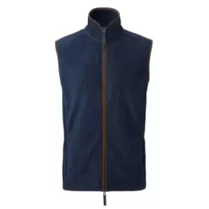 Image of Premier Mens Artisan Fleece Gilet (XL) (Navy/Brown)