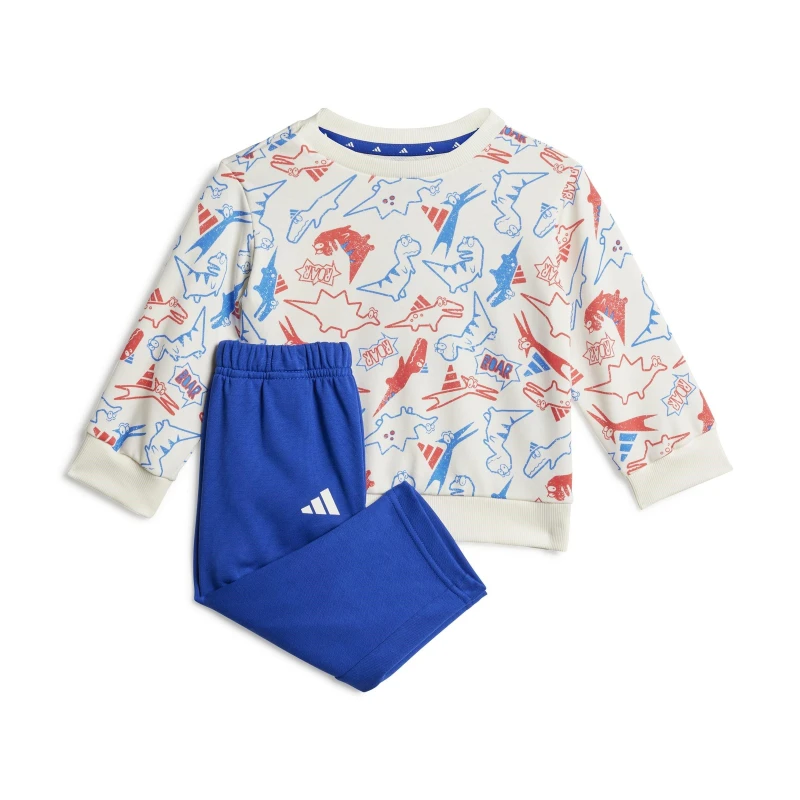 Image of adidas Seasonal Essentials Adiraptor French Terry Jogger Set Babies Blue Print unisex 6-9 Months