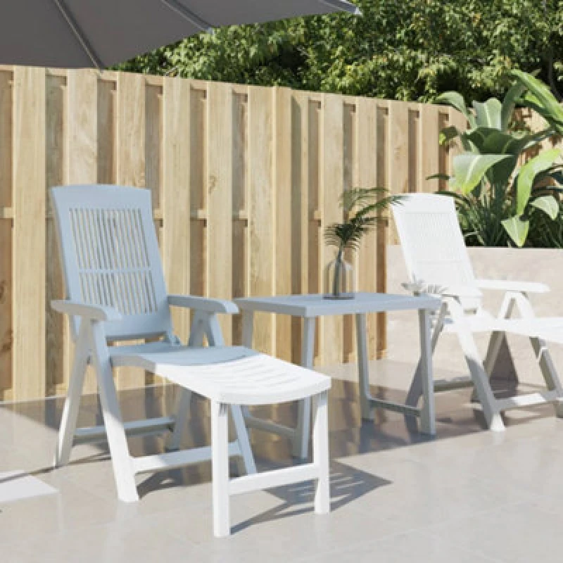 Image of VIDAXL Sun Lounger White Plastic Vidaxl 8720845897741