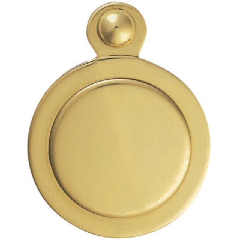 Image of Loops 31mm Lock Profile Covered Escutcheon 17.5mm Fixing Centres Polished Brass Metallics unisex