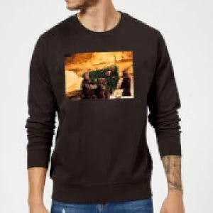 Image of Star Wars Jawas Christmas Tree Black Christmas Sweatshirt - M - Black