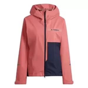 Image of adidas Terrex Multi RAIN. RDY 2.5-Layer Rain Jacket Womens - Red