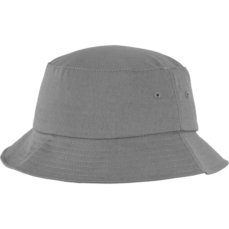 Image of Flexfit by Yupoong Mens Cotton Twill Bucket Hat in Grey Grey Male One Size